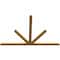 Ekena Millwork Saratoga Rough Sawn Timber Gable Bracket, Western Red Cedar, 96"W x 64"H x 2"D x 4"F, 16/12 Pitch GBW096X64X0204SAR00RWR - alternate 2